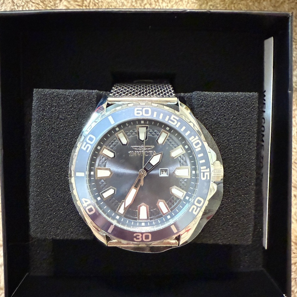 Invicta Silver Mesh Band Watch